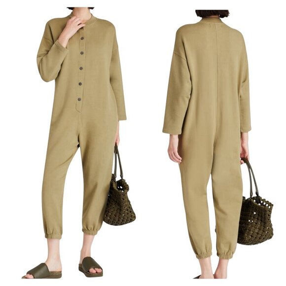 Mara Hoffman Sabina Cropped Jumpsuit Green Size Large - Picture 1 of 8